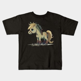 Colorful Fjord Horse Artwork 14 Kids T-Shirt